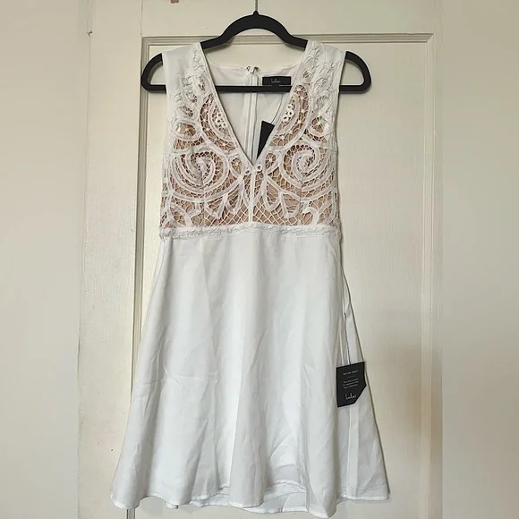 long sleeve lace hoco dress A-line Long Sleeves Lace See-though Short Homecoming Dresses, HD0500 –  MarryLover main image 0